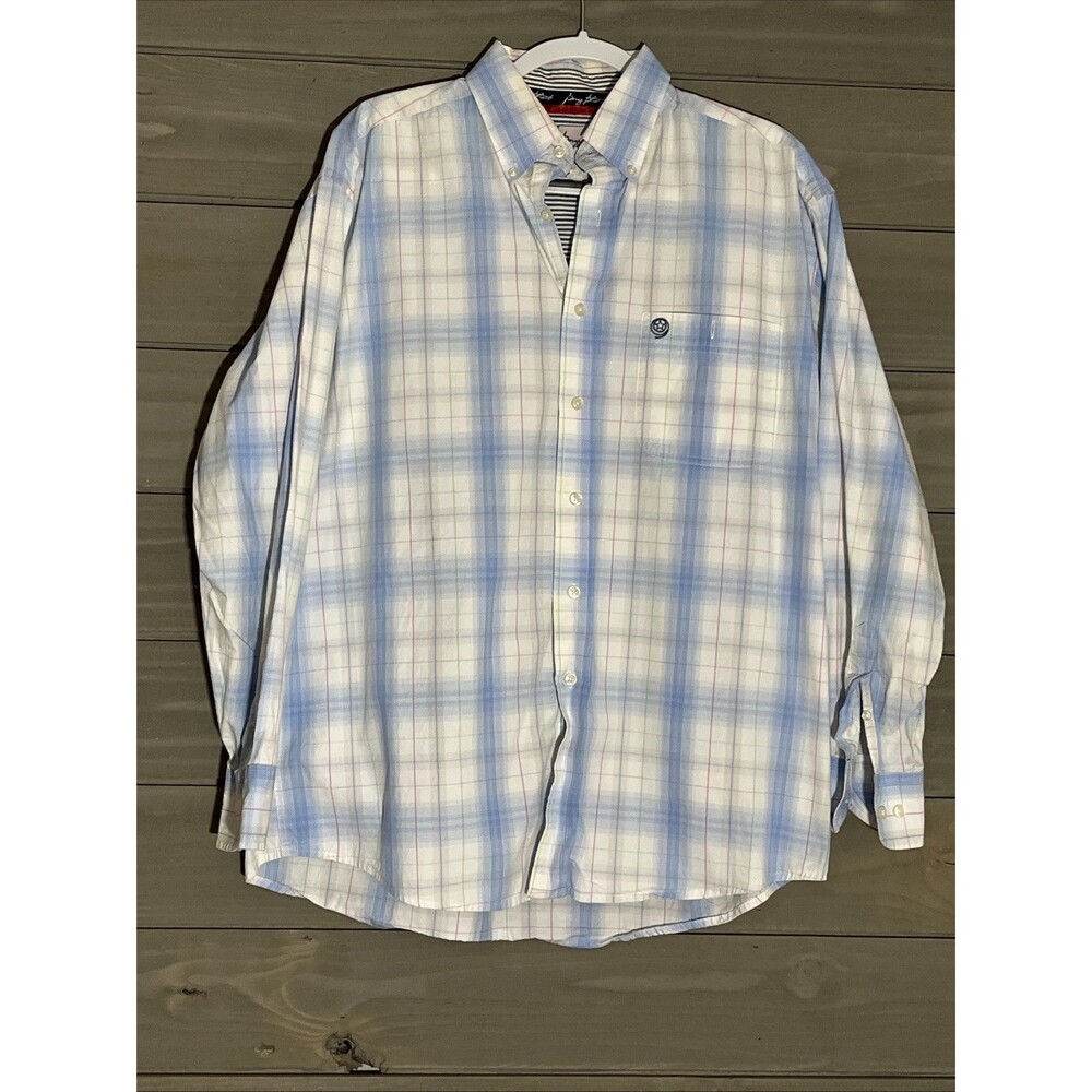 Wrangler George Strait Plaid Shirt Mens XL Western Cowboy Button Up